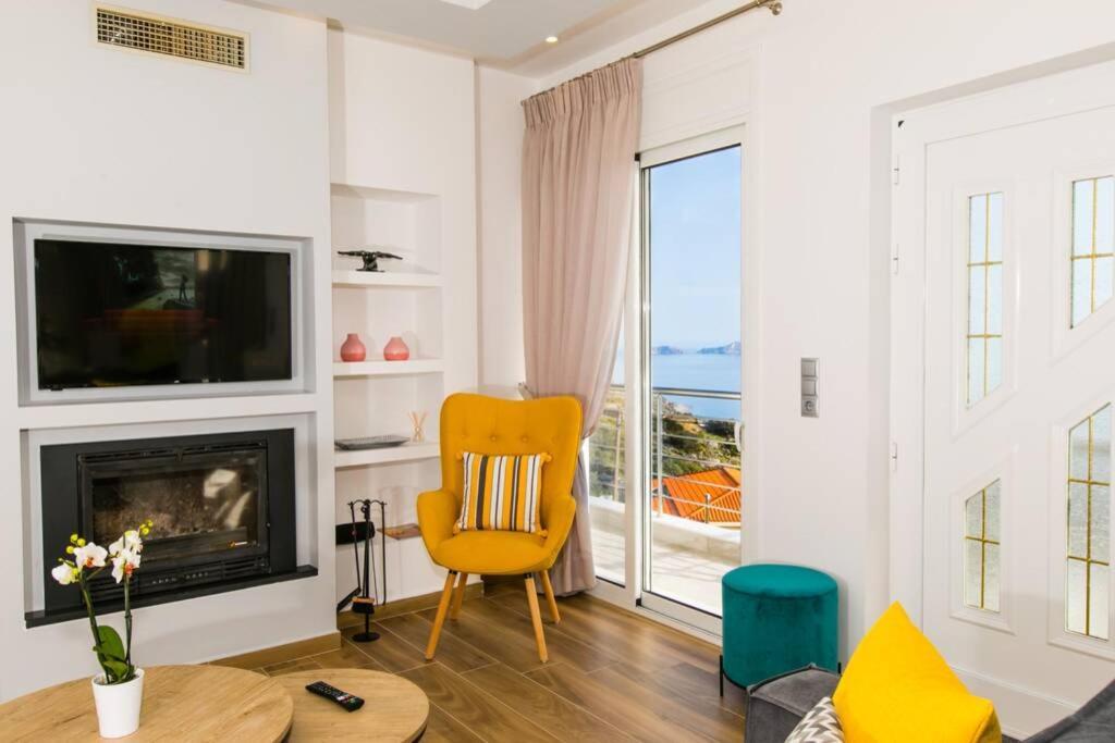 הוילה Kerames Chrysi'S Ocean View Retreat מראה חיצוני תמונה
