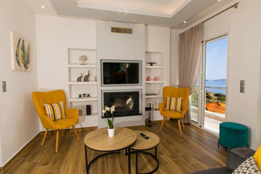 הוילה Kerames Chrysi'S Ocean View Retreat מראה חיצוני תמונה