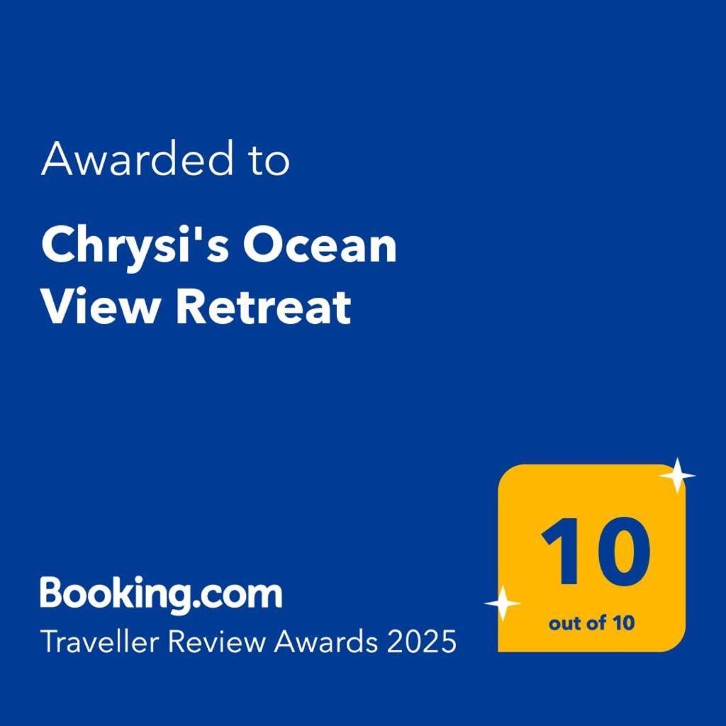 הוילה Kerames Chrysi'S Ocean View Retreat מראה חיצוני תמונה